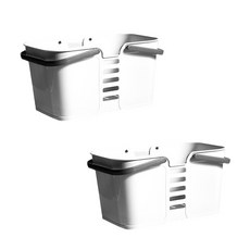 手錶點浴籃白色 15.5 x 14.3 x 25.3cm, 白色, 2個