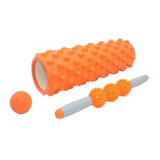 Duberyls 泡沫滾輪 + 按摩球 + 按摩棒套組, 橘子