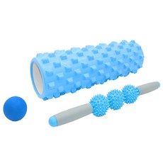 두베럴스 폼롤러 + 마사지볼 + 마사지봉 세트, 블루, 1개
