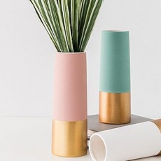 Partyrella 金色陶瓷花瓶, 粉紅色