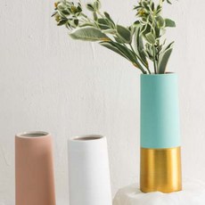 Partyrella 金色陶瓷花瓶, 藍色