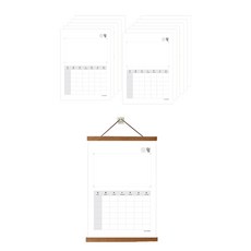 動手畫月曆 12入+木掛架, 混色, 1套