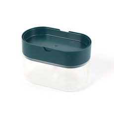 Momo 按壓式皂液器海綿菜瓜布收納架, 藍色, 1個