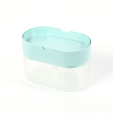 Momo 按壓式皂液器海綿菜瓜布收納架, 天空藍, 1個