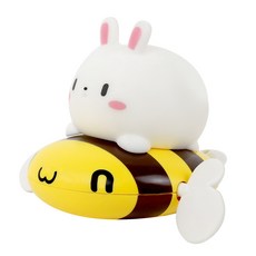 happy play 游泳蜂蜜兔子沐浴玩具, 白色的