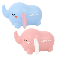 해피플레이 헤엄치는 아기코끼리 목욕놀이완구 2종 세트, BLUE, PINK, 1개