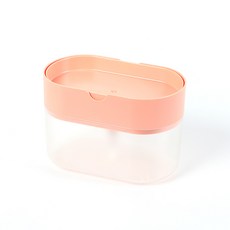 Momo 按壓式皂液器海綿菜瓜布收納架, 粉紅色, 1個