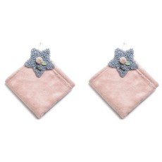 SOLID ROOM 生活風格海星柔軟擦手巾, 粉紅色, 2個