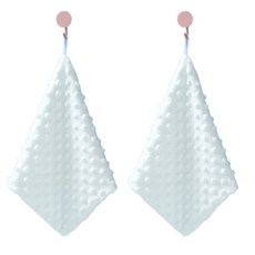 Solid Room 生活風格壓花圓點擦手巾, 白色, 2個