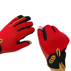 GBmild Neo Titanium Gloves 冬季釣魚手套 GB-F203, 紅色的, 1組