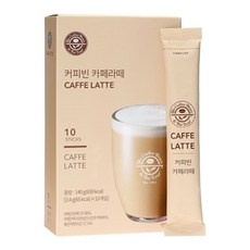 The Coffee Bean 拿鐵即溶咖啡粉隨身包, 14g, 10條, 1盒