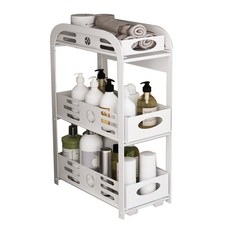 Steadyral縫隙抽屜型收納櫃 3層, 白色的, 1個