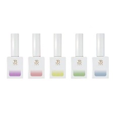 JB MILK PASTEL指甲油 11ml 5件組, 混色, 1組