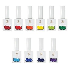 JB 彩色美甲凝膠 11ml 10件組, 混色, 1套