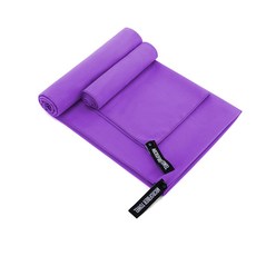 波波運動毛巾+浴巾套組, 紫色的, 1套