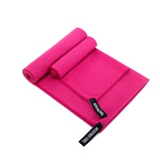 波波運動毛巾+浴巾套組, 粉色的, 1套