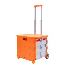 마야링 접이식 폴딩 캐리어 장바구니, 오렌지, 1개