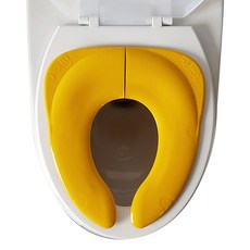 可攜式折疊馬桶坐墊+收納袋, 黃色