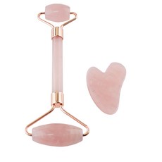 JLiNE 刮痧板+按摩滾輪組, 1套, 薔薇石英