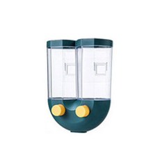 U型綠色2種穀物按鈕式收納盒, 1個