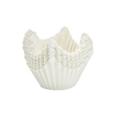 羊皮細褶鬆餅杯 500入, 白色, 1入