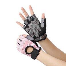 Harvestival 男女通用健身自行車運動手套 雙手配戴, 粉紅色