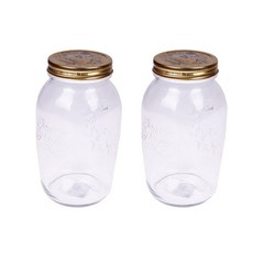 BORMIOLI ROCCO 玻璃儲存瓶, 1.5L, 2個