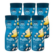 Gerber 嘉寶 星星造型泡芙米餅, 香蕉口味, 42g, 6罐