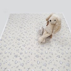 iam true 泰迪熊防水保潔墊, 白色 象牙白