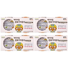 pulmuone babymeal 常溫輔食2入組 4款 滿12~13個月, 1組, 韓牛糯米白菜口味+黑米香菇雞口味+韓牛甜菜根口味+酪梨花椰菜豆腐口味