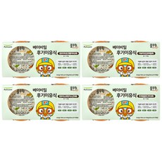 pulmuone babymeal 常溫輔食2入組 4款 滿8~9個月, 1組, 韓牛菜薊金針菇口味+酪梨甜南瓜雞口味+韓牛蘆筍甜菜根口味+豆腐蛋香菇口味
