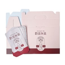 抽屜裡的童話 歡喜無量 紅蔘零用錢盒 + 信封 20入組, 紅色 + 粉紅色, 1套