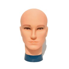 練習用光頭男性假人頭, 混色, 1個