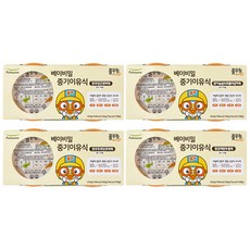pulmuone babymeal 常溫輔食2入組 4款 滿6~7個月, 1組, 韓牛胡蘿蔔洋蔥口味+雞胸花椰菜馬鈴薯口味+韓牛豆腐甜南瓜口味+白菜豌豆口味