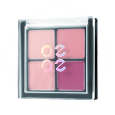 O2O2 4色眼影盤 7.5g, Peach Natural, 1入