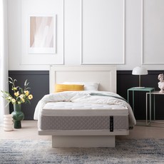 리바트 데이지 침대 프레임 + 베이직 9존 26cm 매트리스 방문설치, 빈티지 화이트