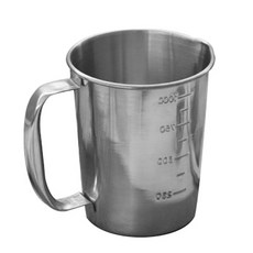 描繪我 大容量不鏽鋼量杯, 銀色, 1L, 1個