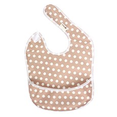 2deco 防水吃飯圍兜, Dot brown, 1件