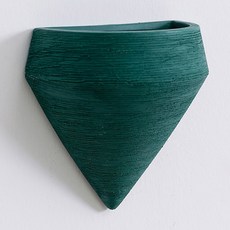 藍色摩登陶瓷壁掛花瓶 type A, 綠色