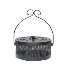 簡約蓋子蚊香座 ET21-01427, 黑色的