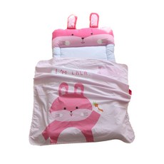 四季一體式午睡墊子+毯子組, 兔子款