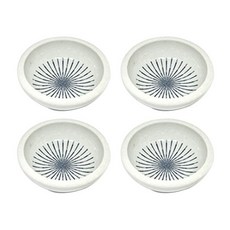 Oche Earths 寬口陶瓷圓形白色拌飯碗 特大, 混合顏色, 4個