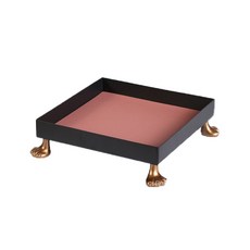 Dibleem 貓爪室內裝飾化妝品飾品方形托盤 18cm, 粉紅色