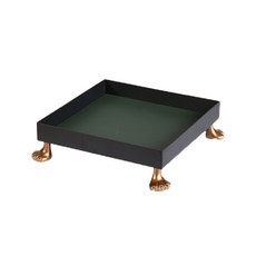 Dibleem 貓爪室內裝飾化妝品飾品方形托盤 18cm, 深綠色