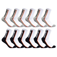 HEAD 男款運動中筒襪 2款 各3雙, 灰色/海軍藍