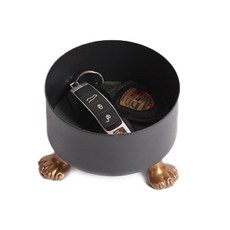디블림 圓形珠寶飾品收納盤 圓形 11cm, 黑色