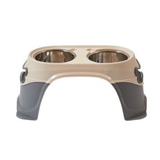 반려동물 목 보호 스텐 식기, 블랙, 1개