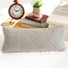 純棉顏料染扭紋絎縫扁柏枕, 灰色