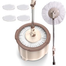 Mayaring拖把+脫水桶+抹布 4入, 1套
