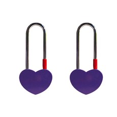 Pop MINDS愛心情侶長鎖 紫色, 2個